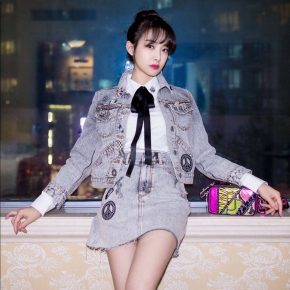 MarcJacobsRunway Paradise-Embellished Denim jacket - Picture 1 of 9